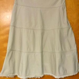 Versatile Tan Denim Skirt